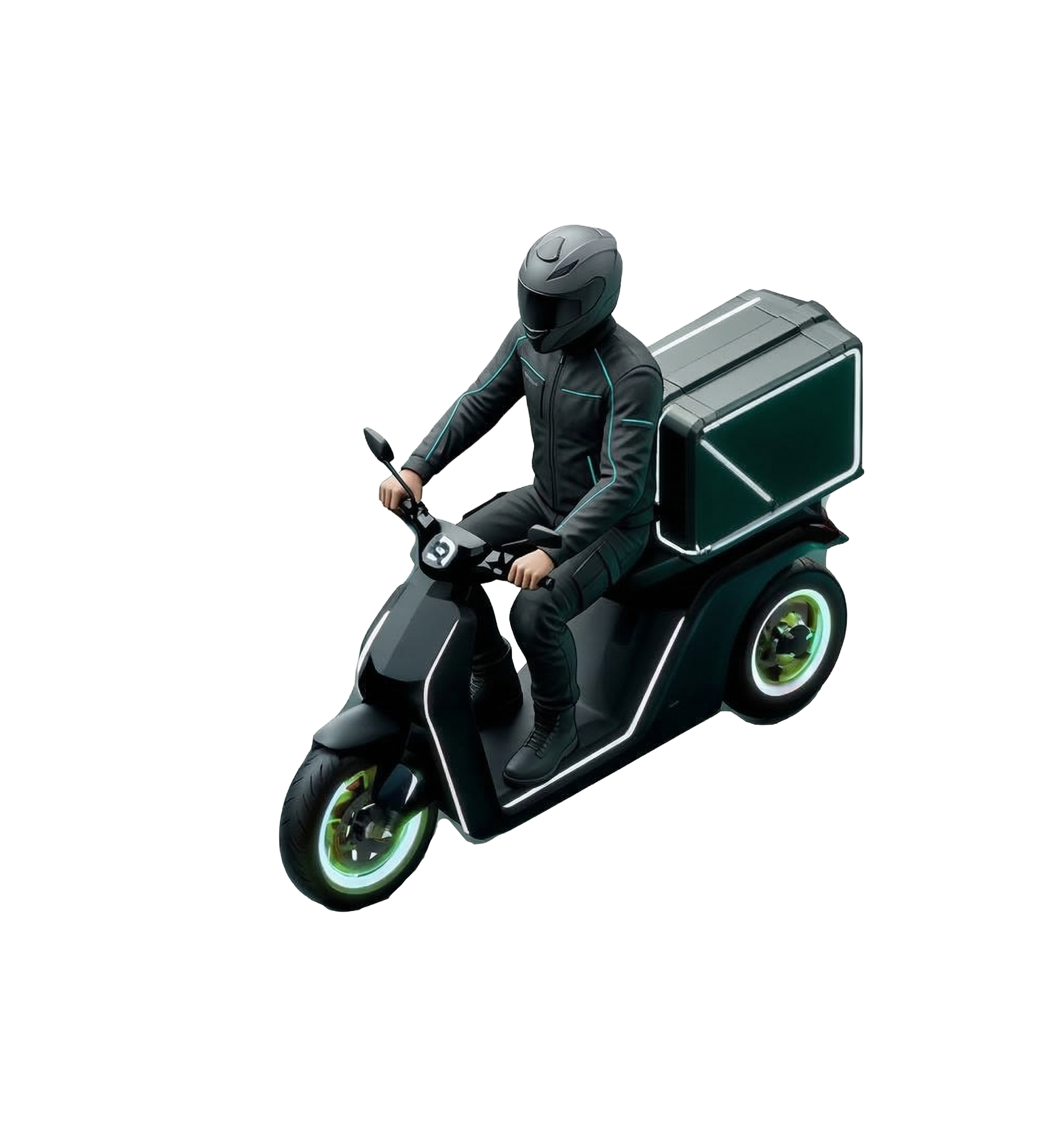 Illustration of a second delivery bike